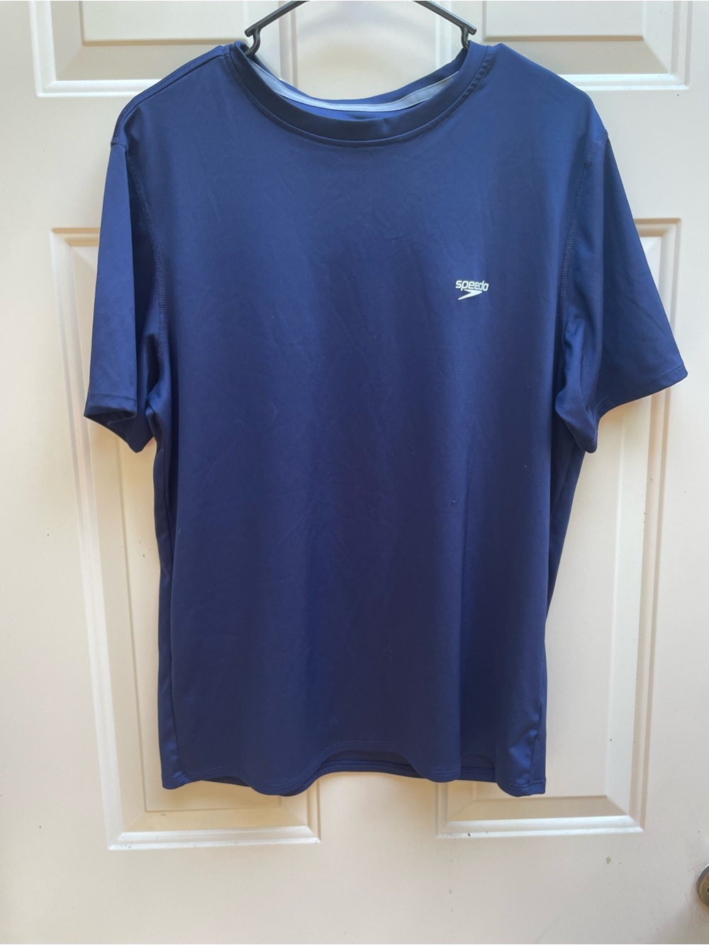 Speedo Navy Blue Athletic Short Sleeve T-Shirt Men Medium EUC